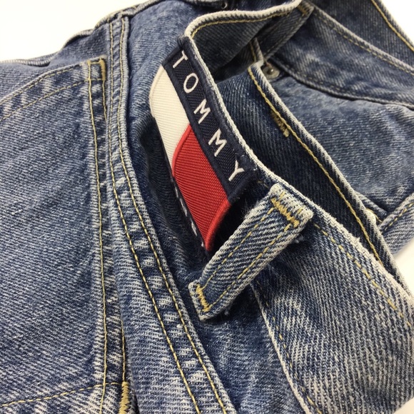 Vintage Tommy Hilfiger jeans boot cut spell out flag faded 80s 90s y2k size 29 - Picture 8 of 11
